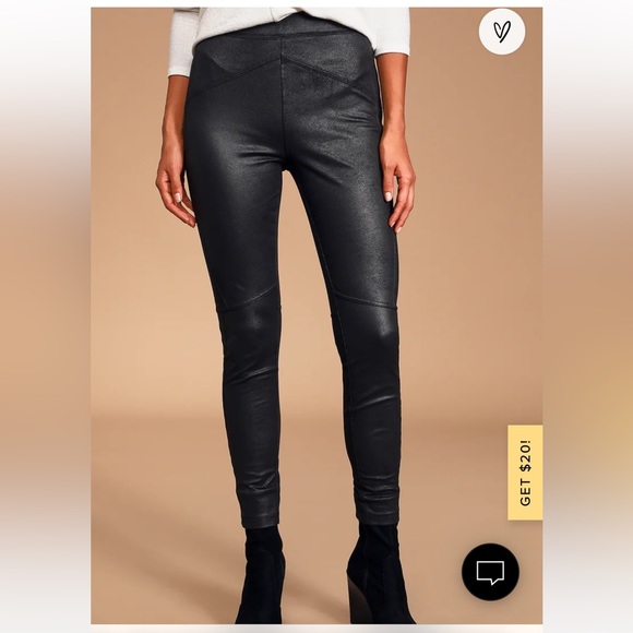 Free People midnight vegan faux suede leggings - Picture 2 of 9